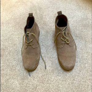 Suede tan booties.  Size 7